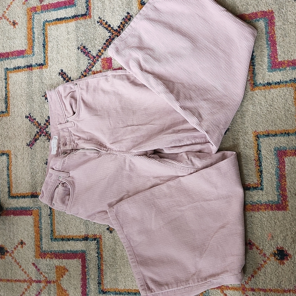 TopShop Wide Leg Crop Corduroy Pants